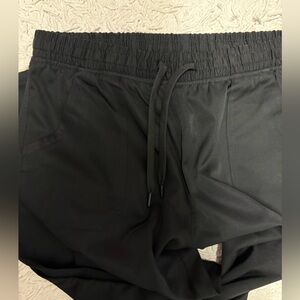 Black Elastic Waist flare scrub pants